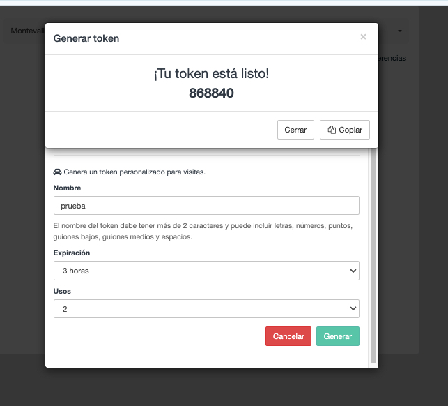 Token generado